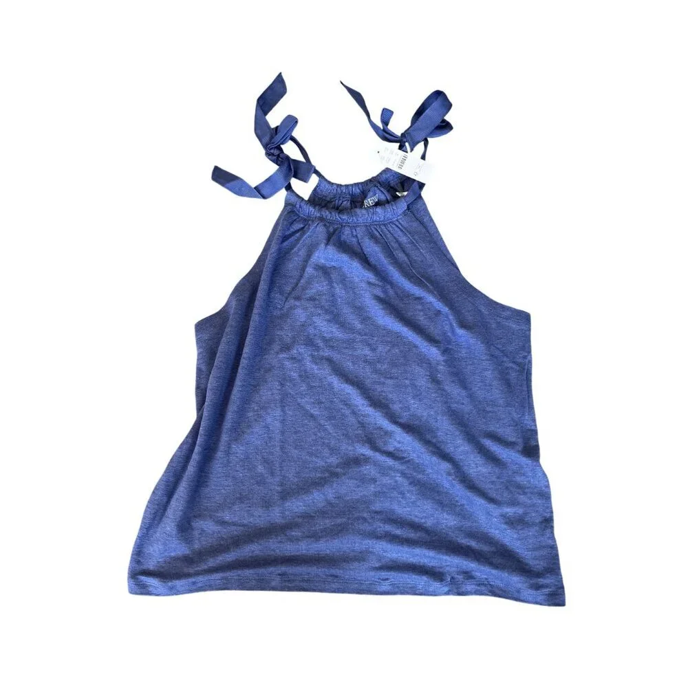 NWT J.Crew Perwinkle Blue Linen Blouse M
